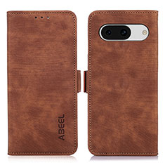 Coque Portefeuille Livre Cuir Etui Clapet K08Z pour Google Pixel 8a 5G Marron