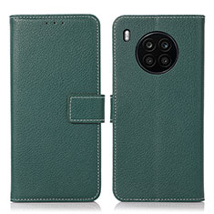 Coque Portefeuille Livre Cuir Etui Clapet K08Z pour Huawei Honor 50 Lite Vert