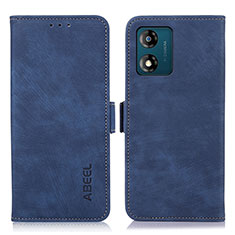 Coque Portefeuille Livre Cuir Etui Clapet K08Z pour Motorola Moto E13 Bleu