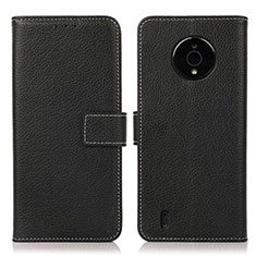 Coque Portefeuille Livre Cuir Etui Clapet K08Z pour Nokia C200 Noir