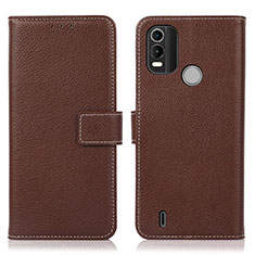 Coque Portefeuille Livre Cuir Etui Clapet K08Z pour Nokia C21 Plus Marron