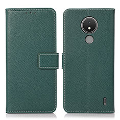 Coque Portefeuille Livre Cuir Etui Clapet K08Z pour Nokia C21 Vert