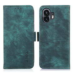 Coque Portefeuille Livre Cuir Etui Clapet K08Z pour Nothing Phone 2 Vert