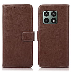 Coque Portefeuille Livre Cuir Etui Clapet K08Z pour OnePlus 10 Pro 5G Marron