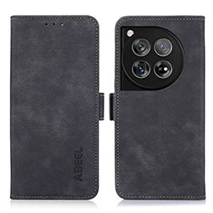 Coque Portefeuille Livre Cuir Etui Clapet K08Z pour OnePlus 12 5G Noir