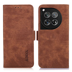 Coque Portefeuille Livre Cuir Etui Clapet K08Z pour OnePlus 12R 5G Marron