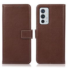 Coque Portefeuille Livre Cuir Etui Clapet K08Z pour OnePlus 9RT 5G Marron