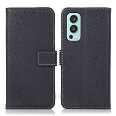 Coque Portefeuille Livre Cuir Etui Clapet K08Z pour OnePlus Nord 2 5G Bleu Royal