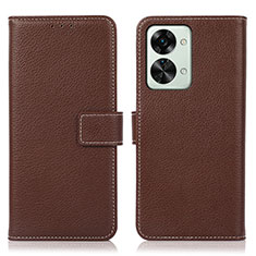 Coque Portefeuille Livre Cuir Etui Clapet K08Z pour OnePlus Nord 2T 5G Marron