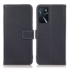 Coque Portefeuille Livre Cuir Etui Clapet K08Z pour Oppo A16 Bleu Royal