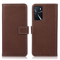 Coque Portefeuille Livre Cuir Etui Clapet K08Z pour Oppo A16 Marron