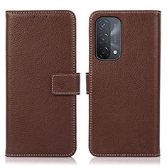 Coque Portefeuille Livre Cuir Etui Clapet K08Z pour Oppo A54 5G Marron