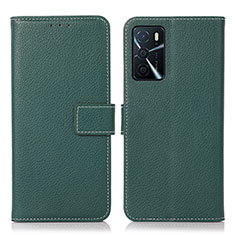 Coque Portefeuille Livre Cuir Etui Clapet K08Z pour Oppo A54s Vert