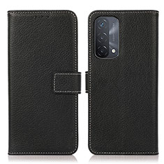 Coque Portefeuille Livre Cuir Etui Clapet K08Z pour Oppo A74 5G Noir