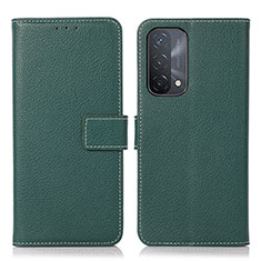 Coque Portefeuille Livre Cuir Etui Clapet K08Z pour Oppo A74 5G Vert