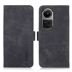 Coque Portefeuille Livre Cuir Etui Clapet K08Z pour Oppo Reno10 5G Noir