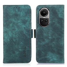 Coque Portefeuille Livre Cuir Etui Clapet K08Z pour Oppo Reno10 Pro 5G Vert