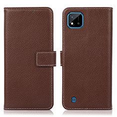 Coque Portefeuille Livre Cuir Etui Clapet K08Z pour Realme C11 (2021) Marron