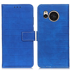 Coque Portefeuille Livre Cuir Etui Clapet K08Z pour Sharp Aquos Sense7 Plus Bleu