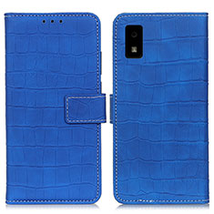 Coque Portefeuille Livre Cuir Etui Clapet K08Z pour Sharp Aquos wish Bleu