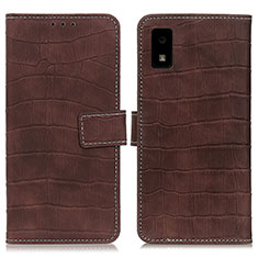 Coque Portefeuille Livre Cuir Etui Clapet K08Z pour Sharp Aquos wish Marron