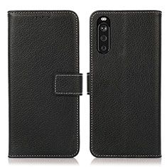 Coque Portefeuille Livre Cuir Etui Clapet K08Z pour Sony Xperia 10 III Lite Noir