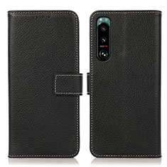 Coque Portefeuille Livre Cuir Etui Clapet K08Z pour Sony Xperia 5 III Noir