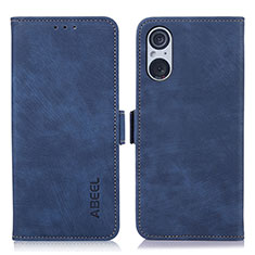 Coque Portefeuille Livre Cuir Etui Clapet K08Z pour Sony Xperia 5 V Bleu