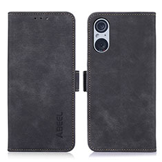 Coque Portefeuille Livre Cuir Etui Clapet K08Z pour Sony Xperia 5 V Noir