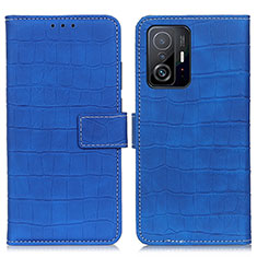 Coque Portefeuille Livre Cuir Etui Clapet K08Z pour Xiaomi Mi 11T 5G Bleu