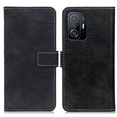 Coque Portefeuille Livre Cuir Etui Clapet K08Z pour Xiaomi Mi 11T Pro 5G Noir