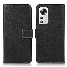 Coque Portefeuille Livre Cuir Etui Clapet K08Z pour Xiaomi Mi 12S 5G Noir