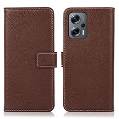 Coque Portefeuille Livre Cuir Etui Clapet K08Z pour Xiaomi Poco X4 GT 5G Marron