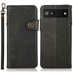 Coque Portefeuille Livre Cuir Etui Clapet K09Z pour Google Pixel 6a 5G Noir