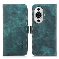 Coque Portefeuille Livre Cuir Etui Clapet K09Z pour Huawei Nova 11 Pro Vert