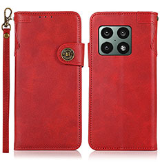 Coque Portefeuille Livre Cuir Etui Clapet K09Z pour OnePlus 10 Pro 5G Rouge