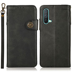 Coque Portefeuille Livre Cuir Etui Clapet K09Z pour OnePlus Nord CE 5G Noir