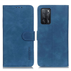 Coque Portefeuille Livre Cuir Etui Clapet K09Z pour Oppo A53s 5G Bleu