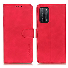 Coque Portefeuille Livre Cuir Etui Clapet K09Z pour Oppo A53s 5G Rouge