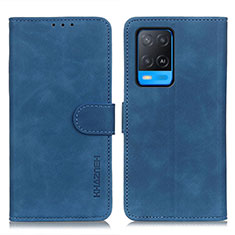 Coque Portefeuille Livre Cuir Etui Clapet K09Z pour Oppo A54 4G Bleu