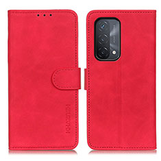 Coque Portefeuille Livre Cuir Etui Clapet K09Z pour Oppo A54 5G Rouge