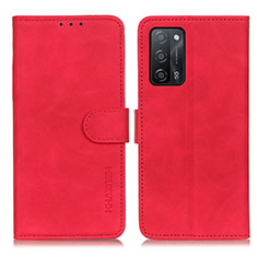 Coque Portefeuille Livre Cuir Etui Clapet K09Z pour Oppo A55 5G Rouge