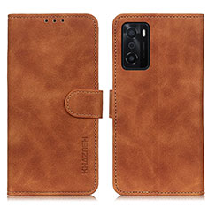 Coque Portefeuille Livre Cuir Etui Clapet K09Z pour Oppo A55S 5G Marron