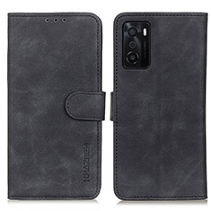 Coque Portefeuille Livre Cuir Etui Clapet K09Z pour Oppo A55S 5G Noir