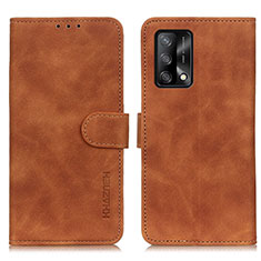 Coque Portefeuille Livre Cuir Etui Clapet K09Z pour Oppo F19 Marron