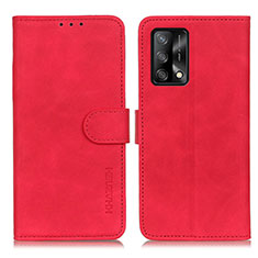 Coque Portefeuille Livre Cuir Etui Clapet K09Z pour Oppo F19 Rouge