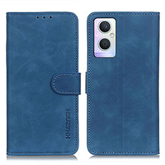 Coque Portefeuille Livre Cuir Etui Clapet K09Z pour Oppo F21 Pro 5G Bleu