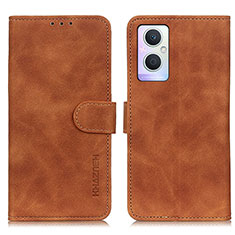 Coque Portefeuille Livre Cuir Etui Clapet K09Z pour Oppo F21 Pro 5G Marron