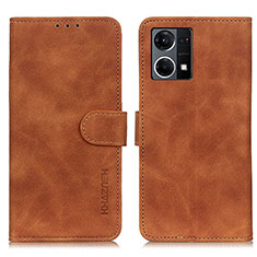 Coque Portefeuille Livre Cuir Etui Clapet K09Z pour Oppo F21s Pro 4G Marron