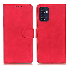 Coque Portefeuille Livre Cuir Etui Clapet K09Z pour Oppo Find X5 Lite 5G Rouge